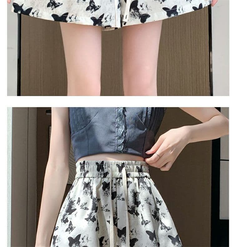 얼음 실크 나비 반바지 여성 여름 2026 새로운 얇은 스타일 하이웨이스트 디자인 센스 운동 해변 바지 넓은 다리 5 점 바지 상세 이미지 42