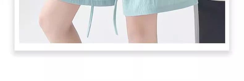 얼음 실크 면 린넨 반바지 여성 여름 외출용 작은 키 야마모토 바지 슬림해 보이는 루즈핏 캐주얼 오부 바지 상세 이미지 2