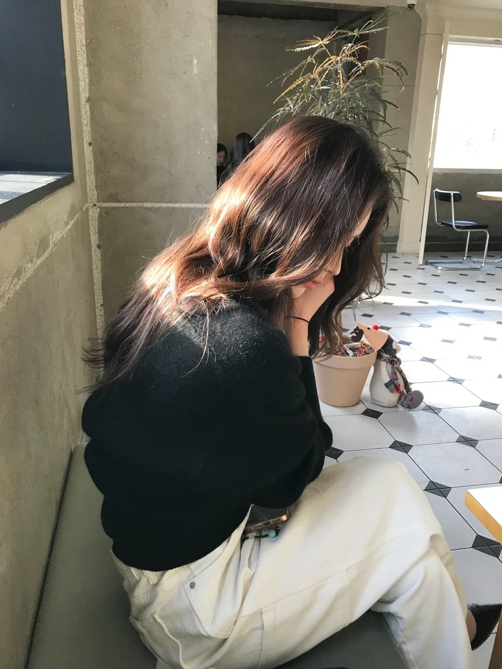 재고 있음 chic 한국 작은 대중 디자인 센스 미니멀리즘 V넥 빛 요리 한 다용도 행침 목 둘 착용 오프숄더 니트 스웨터 여성 상세 이미지 27