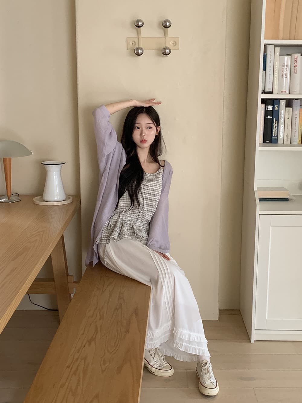 있음 밖으로 한국 chic 여름 새로운 프랑스식 디자인 센스 프릴 펌프 로프 스트랩 행침 셔츠 상세 이미지 11