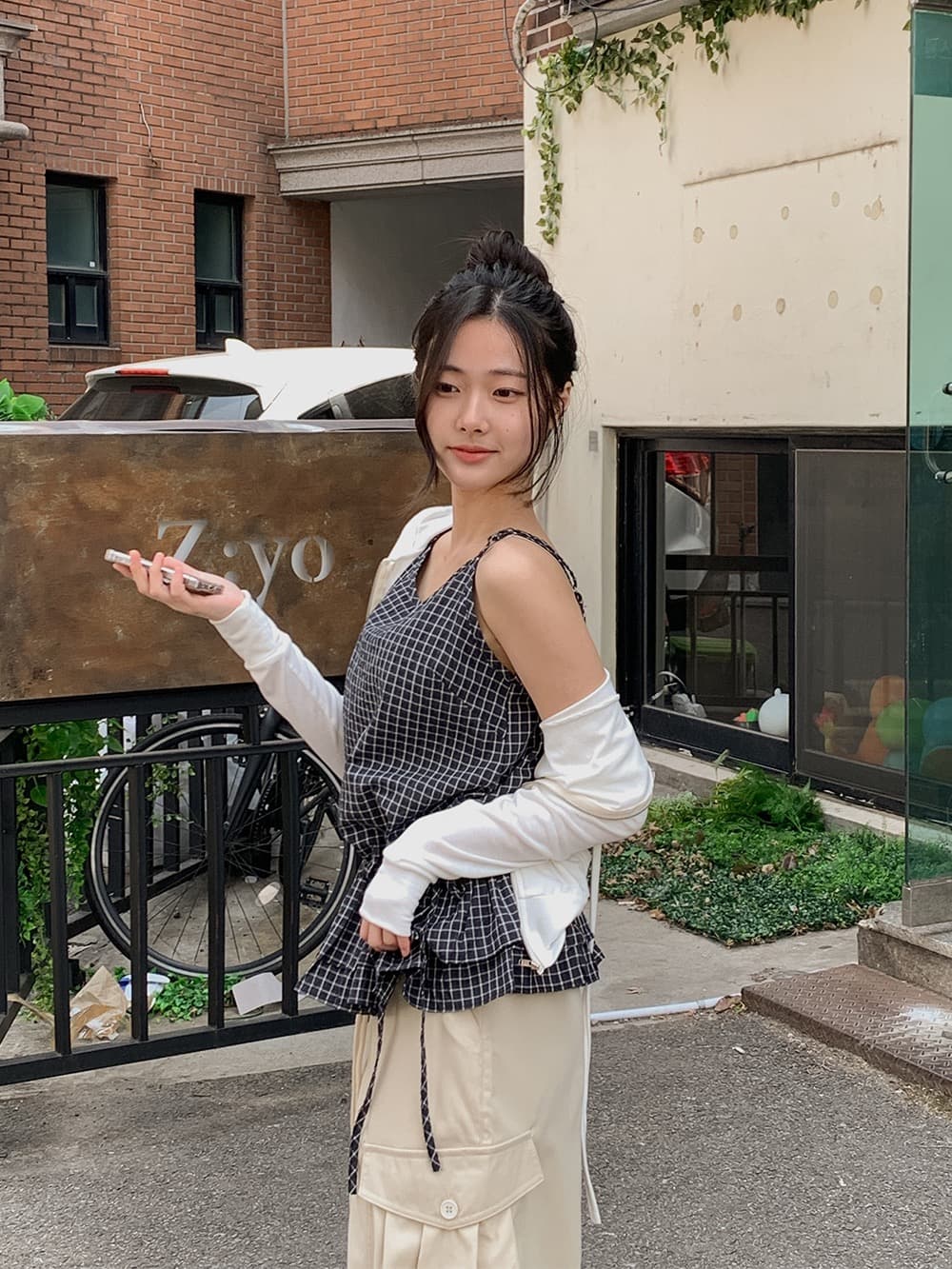 있음 밖으로 한국 chic 여름 새로운 프랑스식 디자인 센스 프릴 펌프 로프 스트랩 행침 셔츠 상세 이미지 14