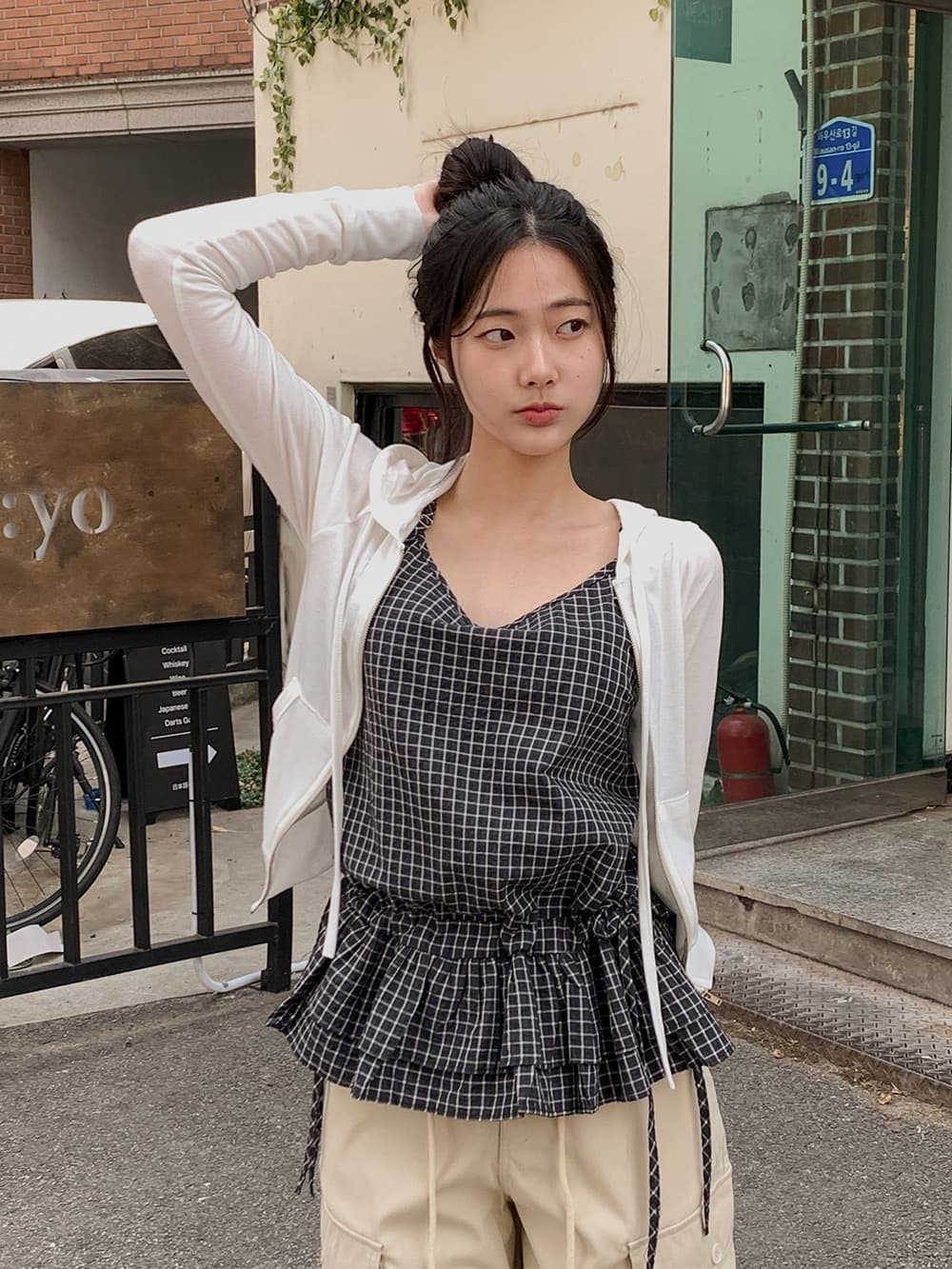 있음 밖으로 한국 chic 여름 새로운 프랑스식 디자인 센스 프릴 펌프 로프 스트랩 행침 셔츠 상세 이미지 16