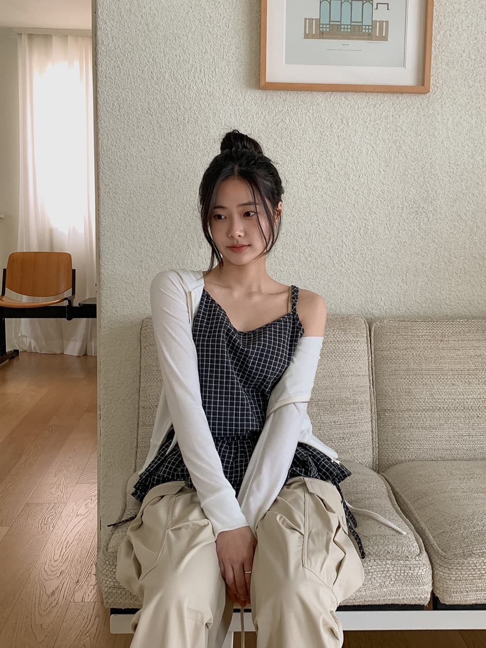 있음 밖으로 한국 chic 여름 새로운 프랑스식 디자인 센스 프릴 펌프 로프 스트랩 행침 셔츠 상세 이미지 18