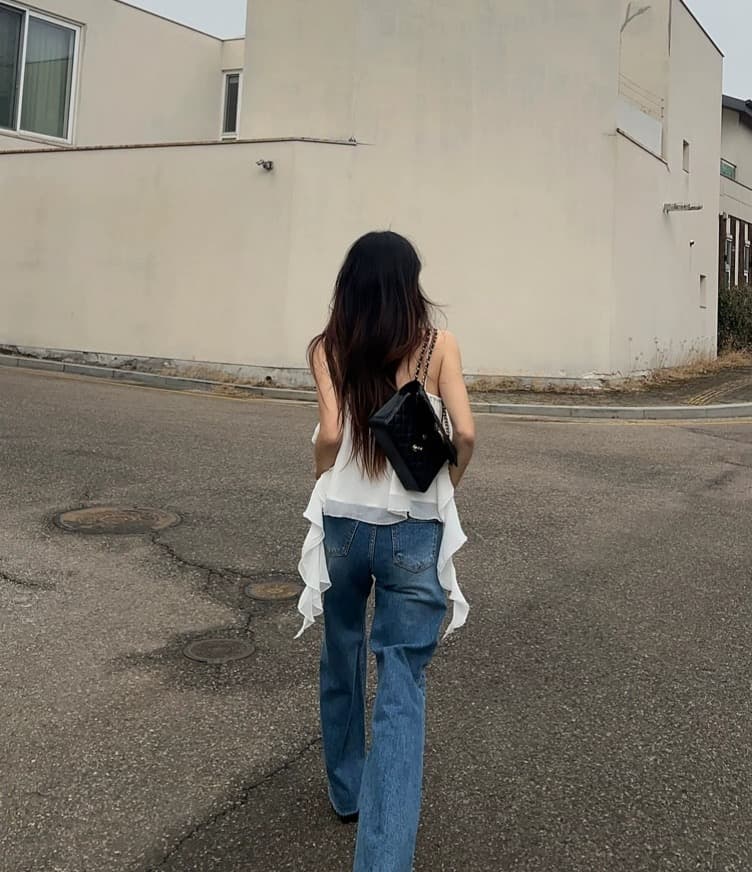 재고 있음 슈퍼 아름다움 레이스 불규칙 슬립 수준 조끼 단색 연꽃 잎 레이스 연령 감소 슬림해 보이는 캐미솔 상세 이미지 10
