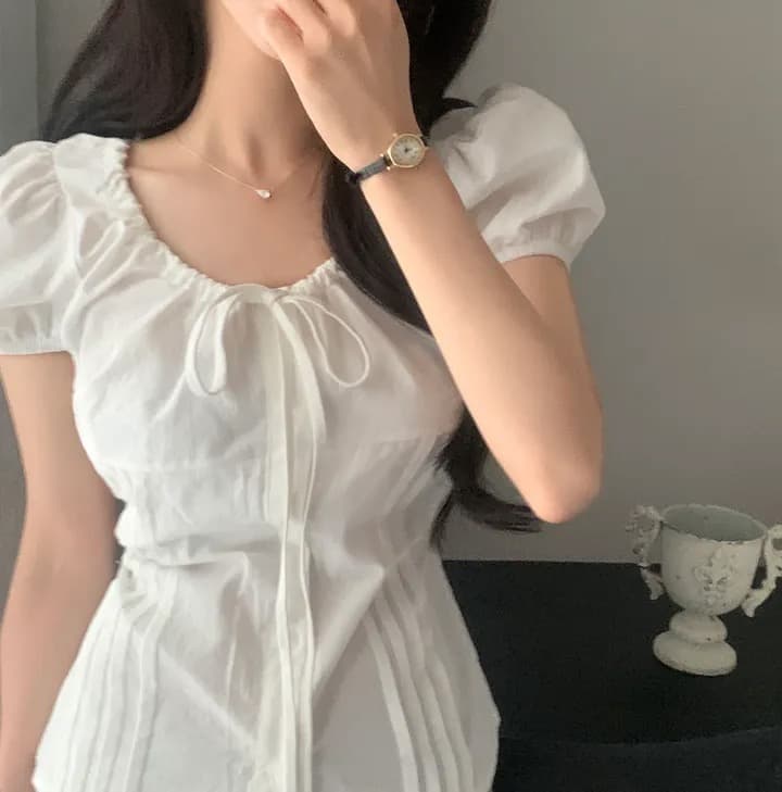 순면 있음 선적 chic 패션 레이스업 다용도 셔츠 상세 이미지 9