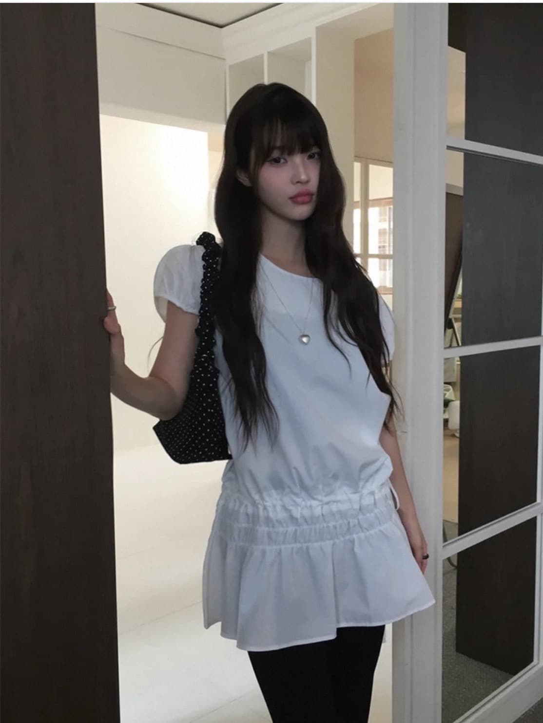 재고 있음 한국 스타일 여름 다용도 펌프 로프 드레스 맨위 여성 상세 이미지 4