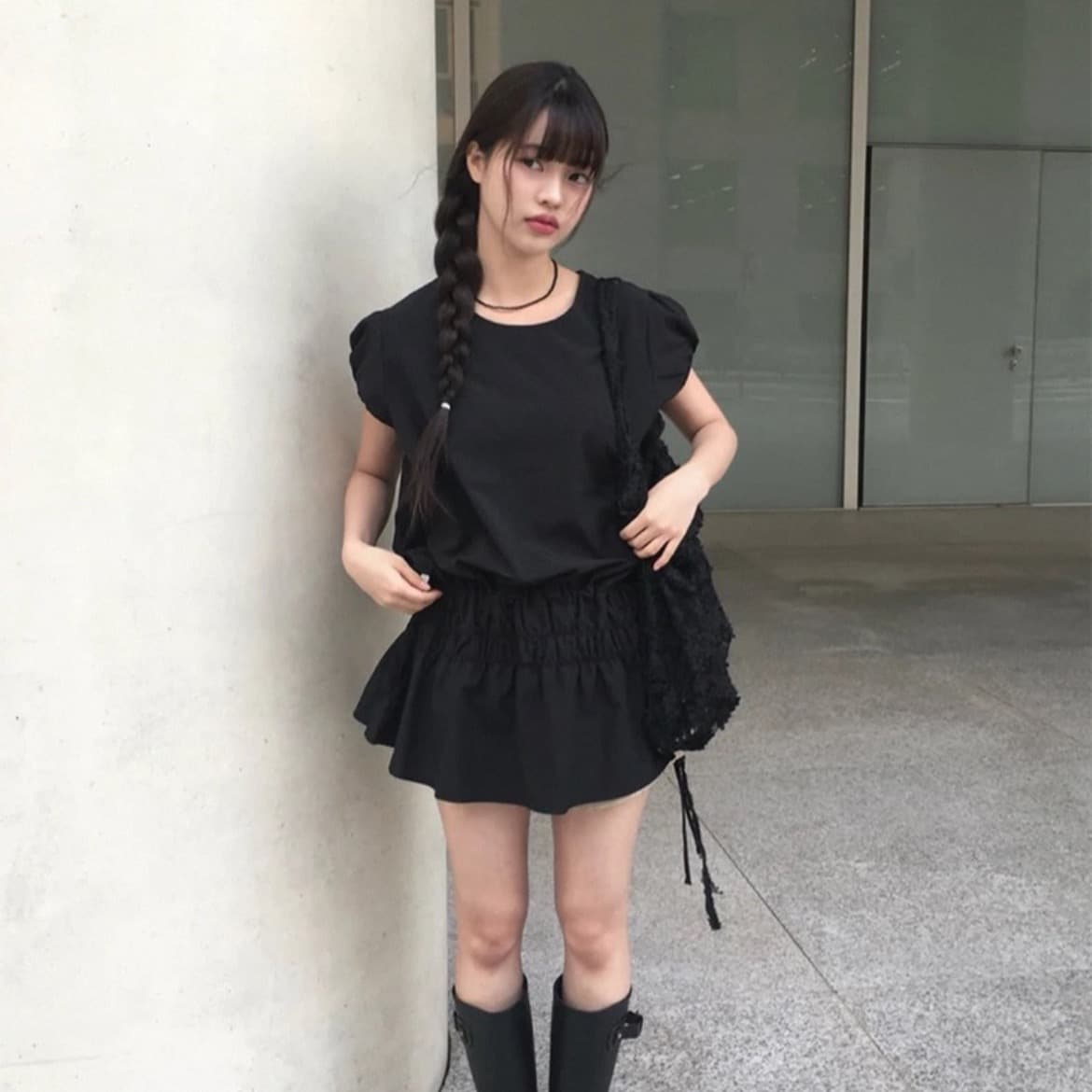 재고 있음 한국 스타일 여름 다용도 펌프 로프 드레스 맨위 여성 상세 이미지 5