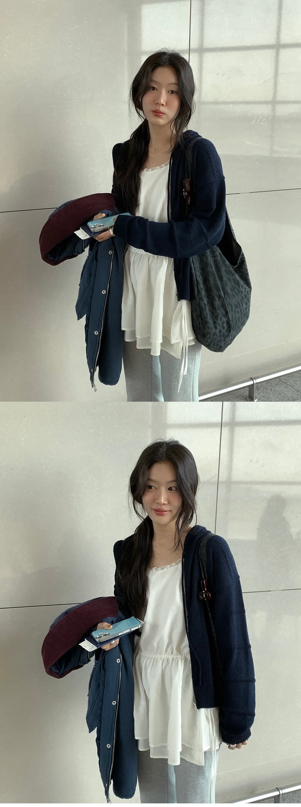 재고 있음 chic 다용도 패치워크 레이스 허리 펌프 로프 만나는 외출용 슬립 드레스 상세 이미지 9