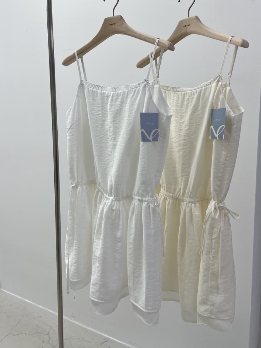 재고 있음 chic 다용도 패치워크 레이스 허리 펌프 로프 만나는 외출용 슬립 드레스 상세 이미지 21