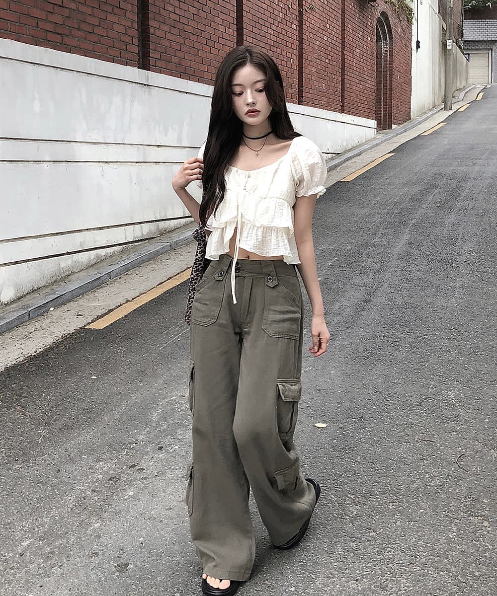 재고 있음 chic 쉬폰 블라우스 질감 센스 부드러운 바람 나비 넥타이 작은 셔츠 반팔 셔츠 이미지 4