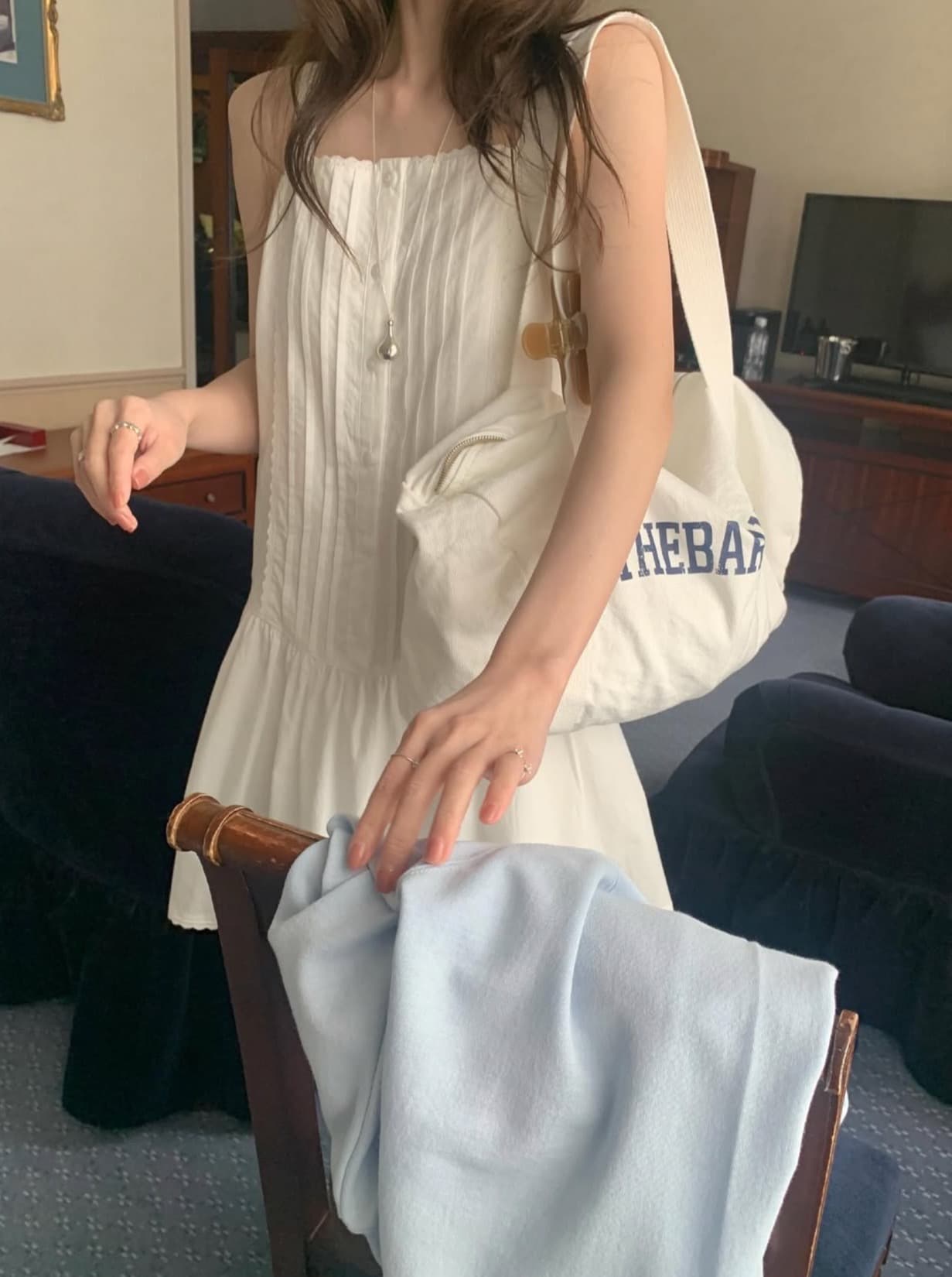 재고 있음 chic 한국 스타일 달콤함 슬립 다용도 플리츠 드레스 상세 이미지 1