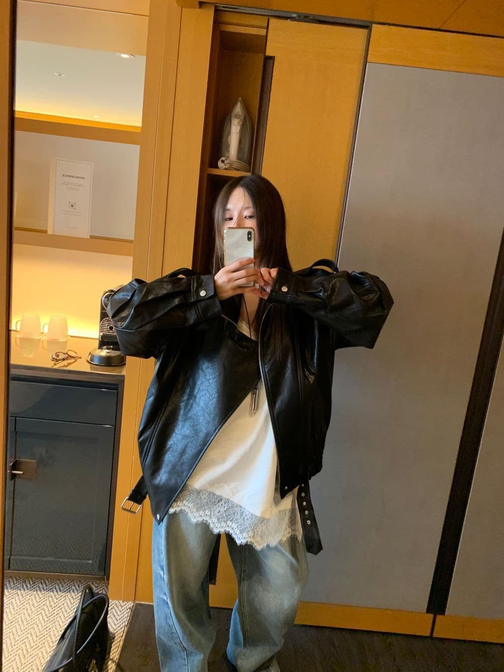chic 다용도 레이스 조각 슬립 드레스 이미지 4