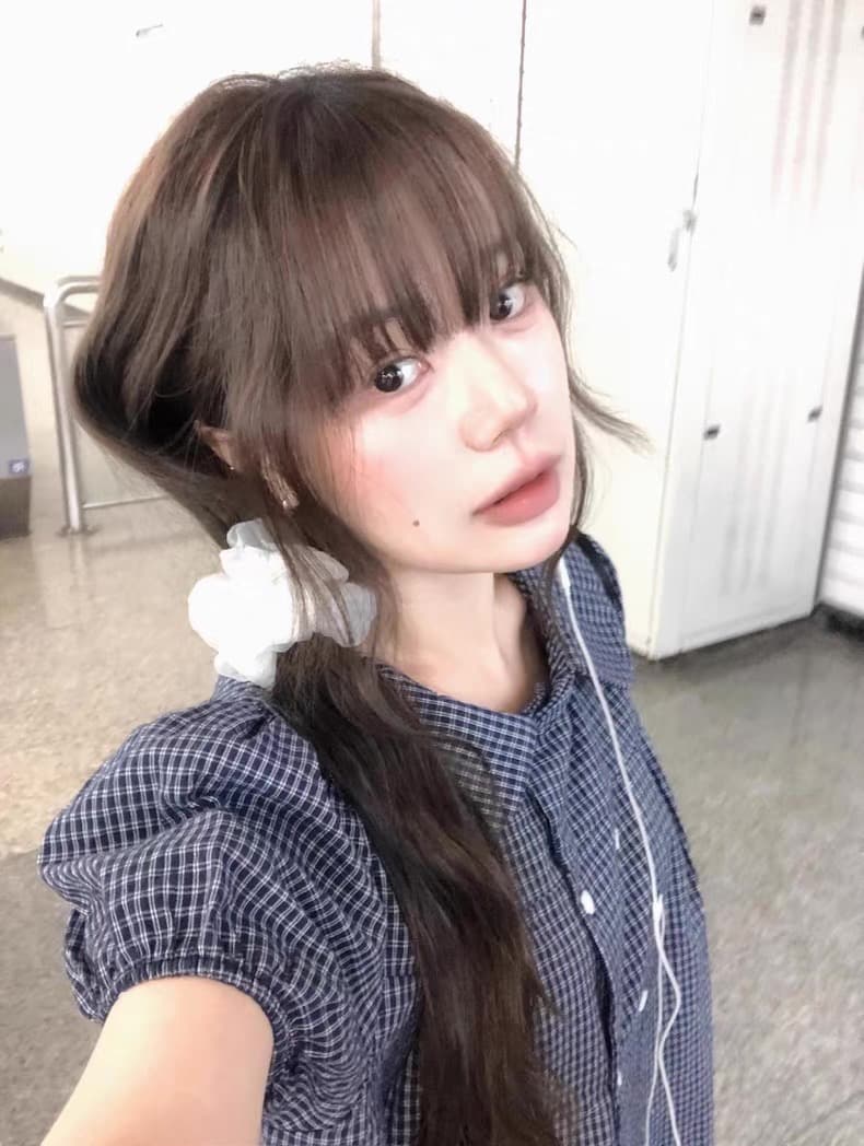 재고 있음 2026 새로운 한국 스타일 패션 다용도 레트로 베이비 칼라 체크무늬 맨위 여성 상세 이미지 13