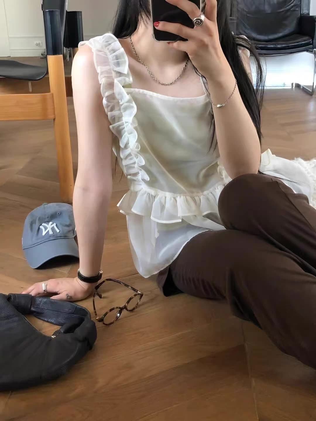재고 있음 chic 다용도 작은 대중 목이버섯 외부 가져 가라. 조끼 상세 이미지 3