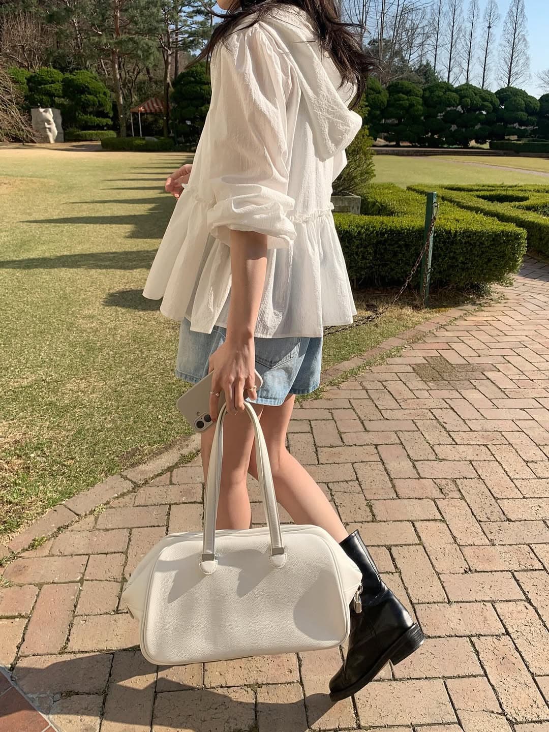 chic 후드 큰 진자 카디건 코트 출퇴근 자외선 차단 얇고 가벼운 상세 이미지 14