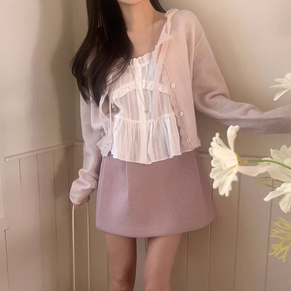 재고 있음 chic 패션 레이스 디자인 다용도 캐미솔 상세 이미지 6