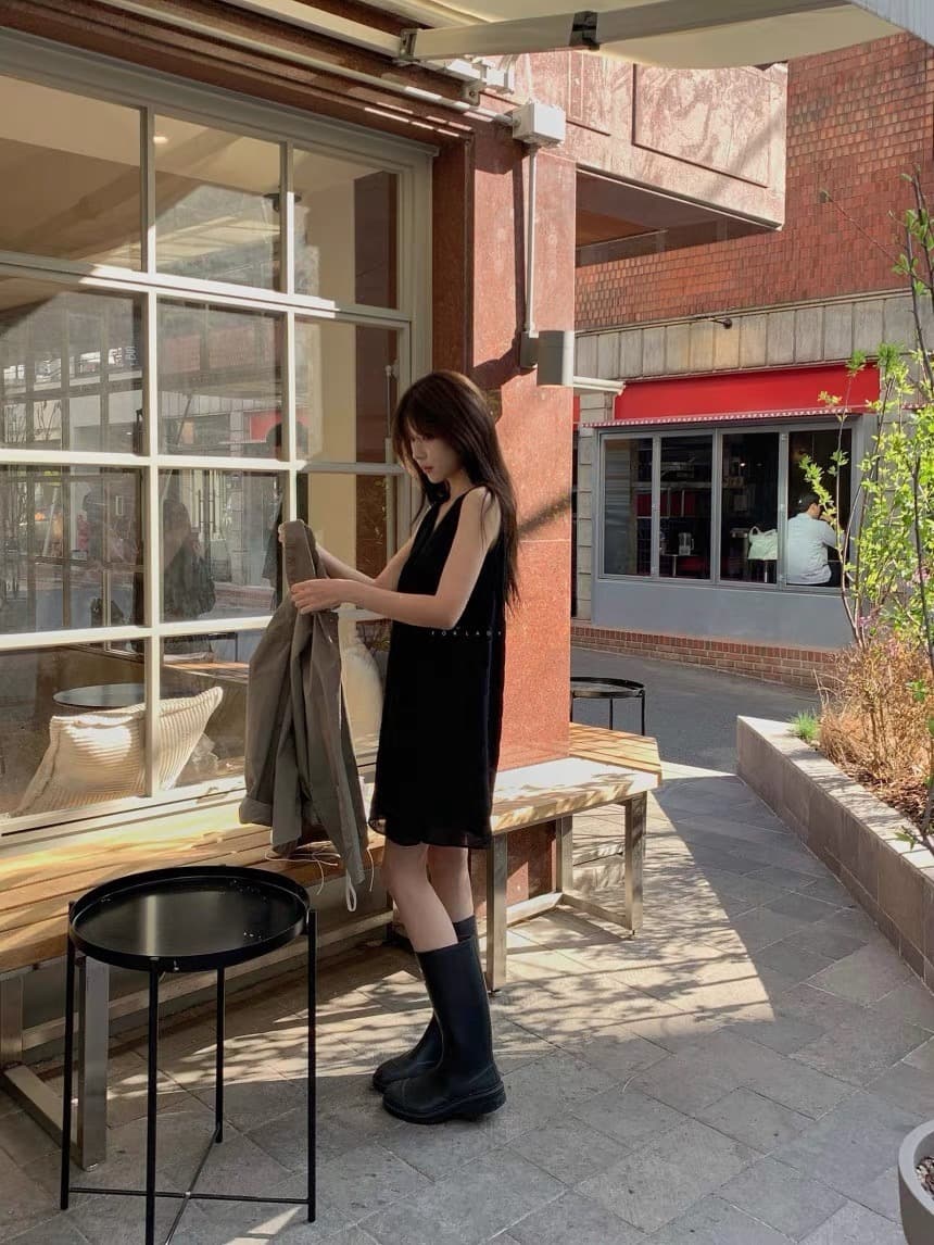 chic 2026 년 새로운 여름 여성 의류 V넥 다용도 캐주얼 민소매 드레스 상세 이미지 18