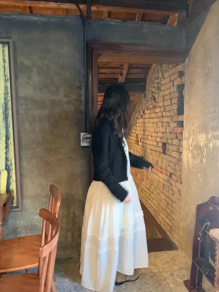 있음 선적 한국 ins 달콤함 목이버섯 레이스 슬립 드레스 상세 이미지 10