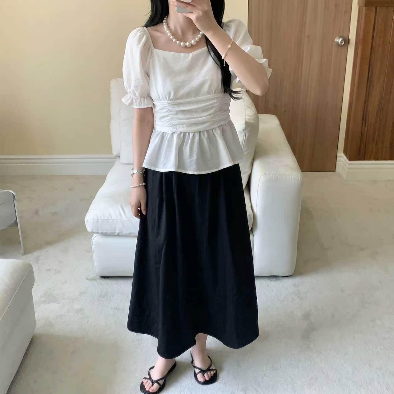 chic 한국 스타일 출퇴근 몸매 가꾸기 요정 요정 품격 슬림해 보이는 다용도 조끼 맨위 이미지 3