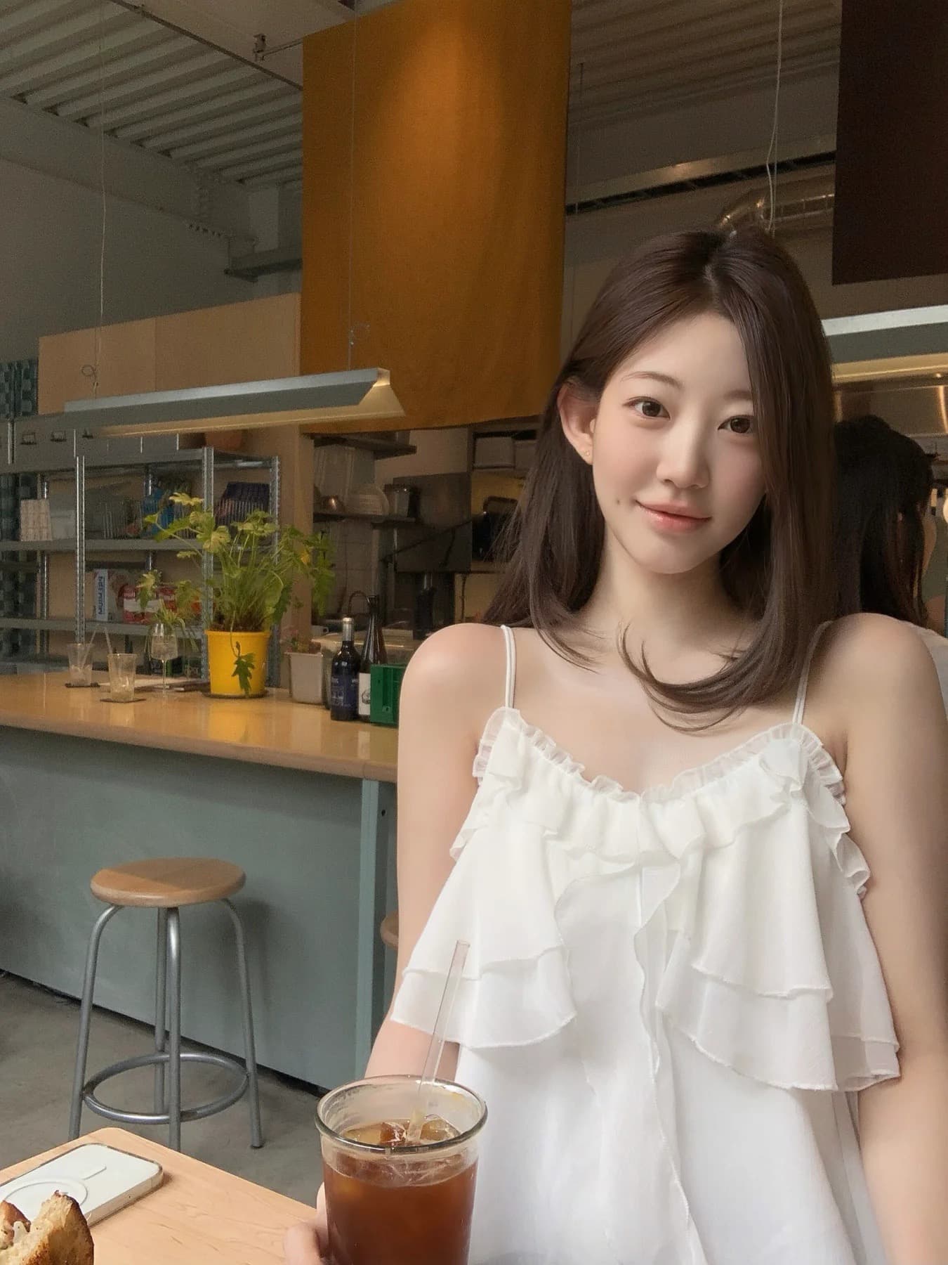 재고 있음 슈퍼 아름다움 레이스 불규칙 슬립 수준 조끼 단색 연꽃 잎 레이스 연령 감소 슬림해 보이는 캐미솔 상세 이미지 16