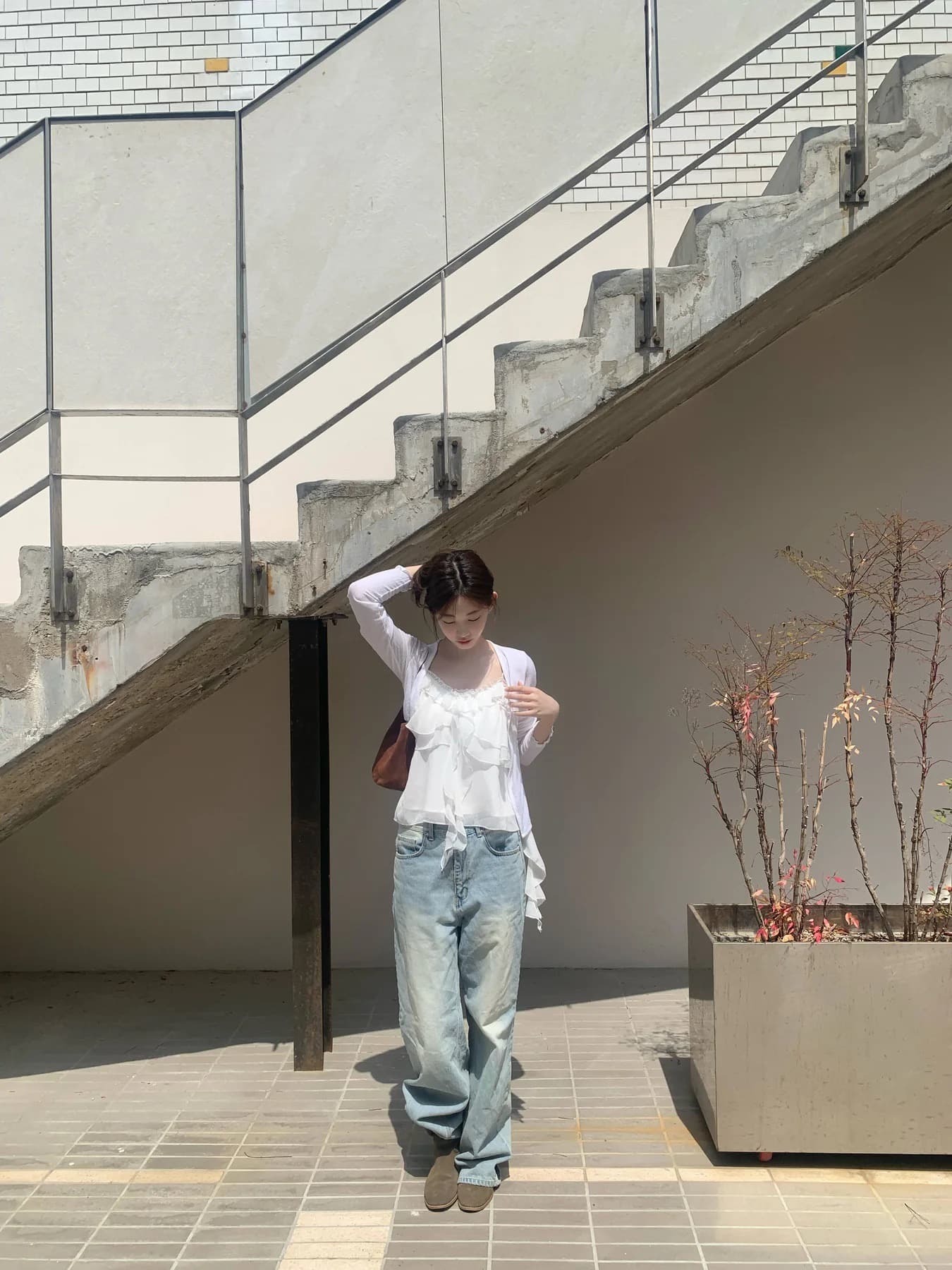 재고 있음 슈퍼 아름다움 레이스 불규칙 슬립 수준 조끼 단색 연꽃 잎 레이스 연령 감소 슬림해 보이는 캐미솔 상세 이미지 22