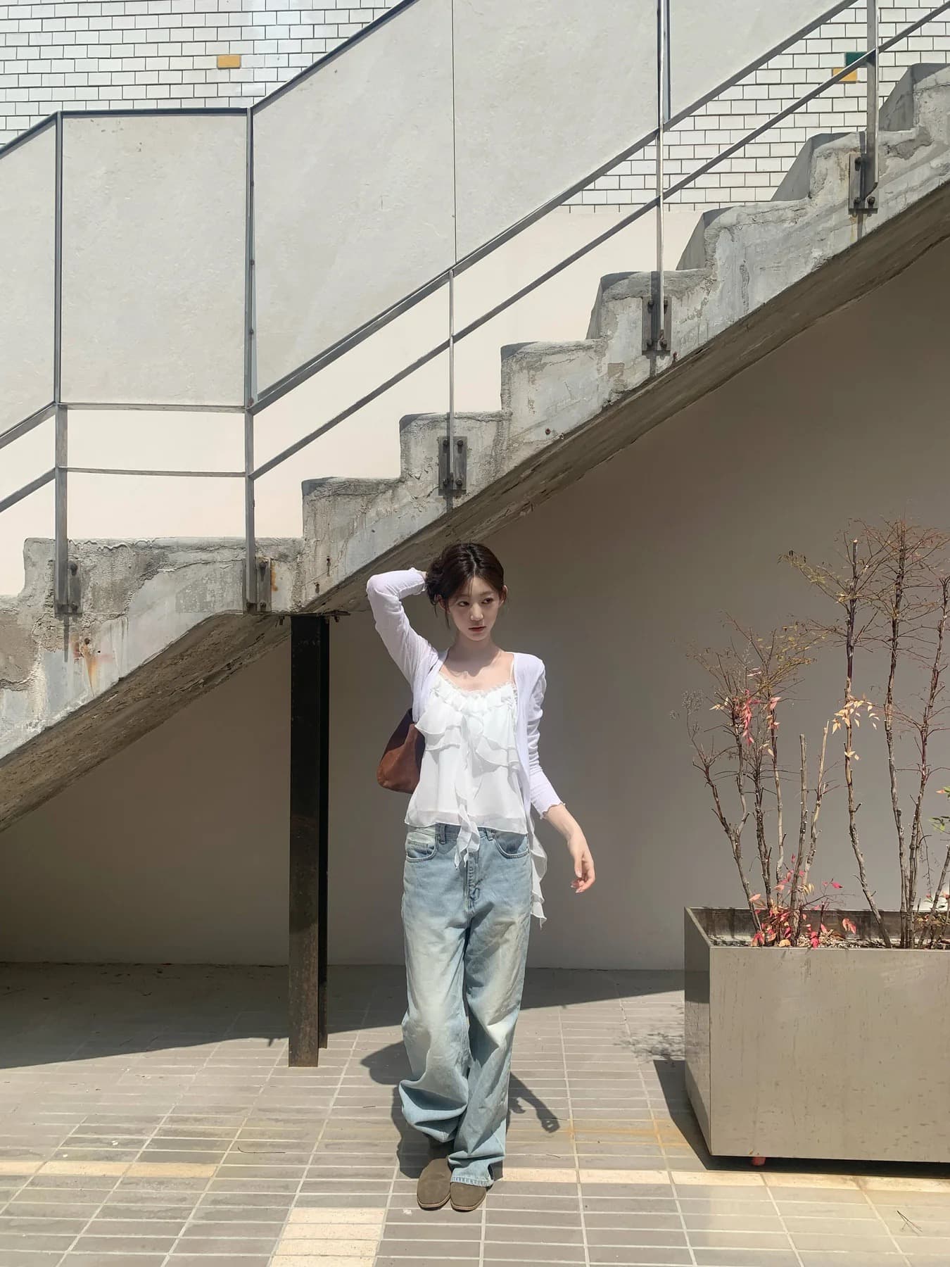 재고 있음 슈퍼 아름다움 레이스 불규칙 슬립 수준 조끼 단색 연꽃 잎 레이스 연령 감소 슬림해 보이는 캐미솔 상세 이미지 23