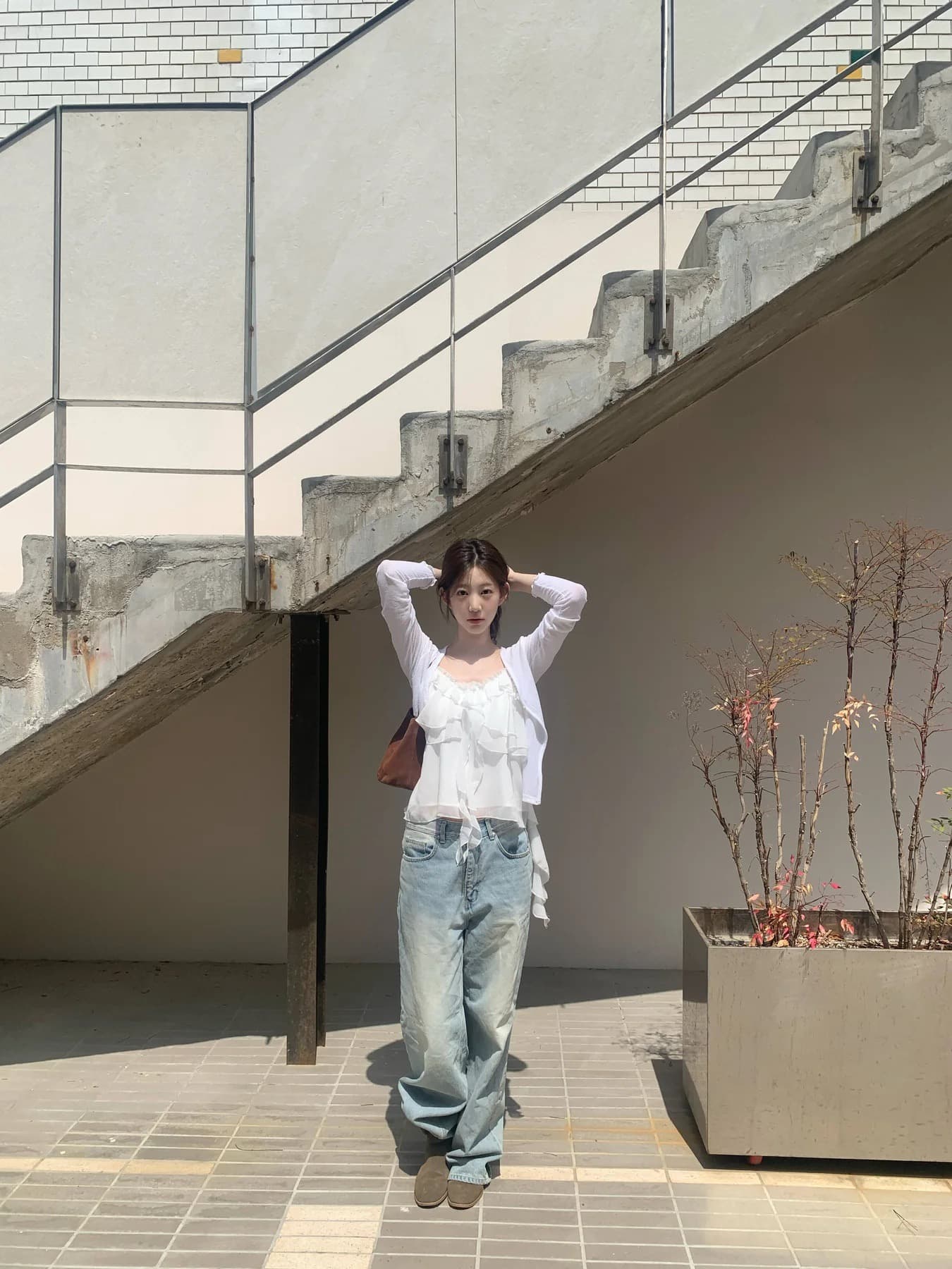 재고 있음 슈퍼 아름다움 레이스 불규칙 슬립 수준 조끼 단색 연꽃 잎 레이스 연령 감소 슬림해 보이는 캐미솔 상세 이미지 24