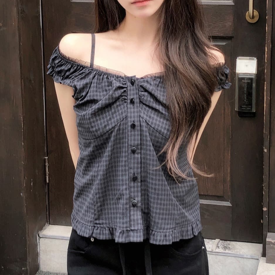 재고 있음 레이스 레트로 여름 무거운 작업 순수한 욕망 슬림해 보이는 다용도 민소매 조끼 이미지 3