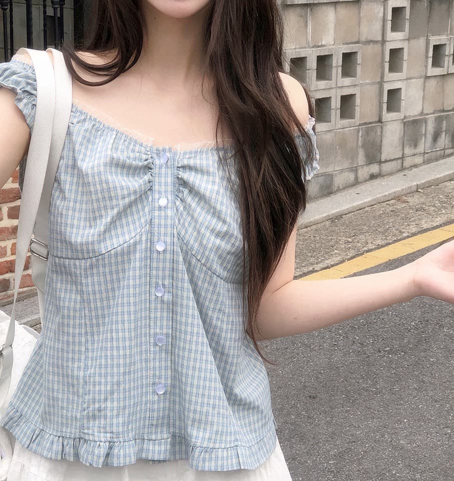 재고 있음 레이스 레트로 여름 무거운 작업 순수한 욕망 슬림해 보이는 다용도 민소매 조끼 상세 이미지 1
