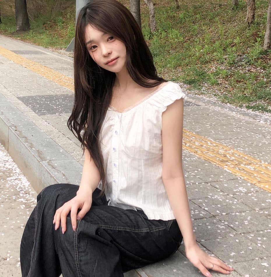 재고 있음 레이스 레트로 여름 무거운 작업 순수한 욕망 슬림해 보이는 다용도 민소매 조끼 상세 이미지 8