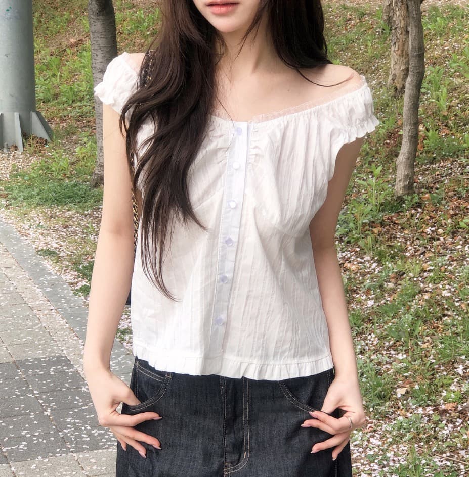 재고 있음 레이스 레트로 여름 무거운 작업 순수한 욕망 슬림해 보이는 다용도 민소매 조끼 상세 이미지 9