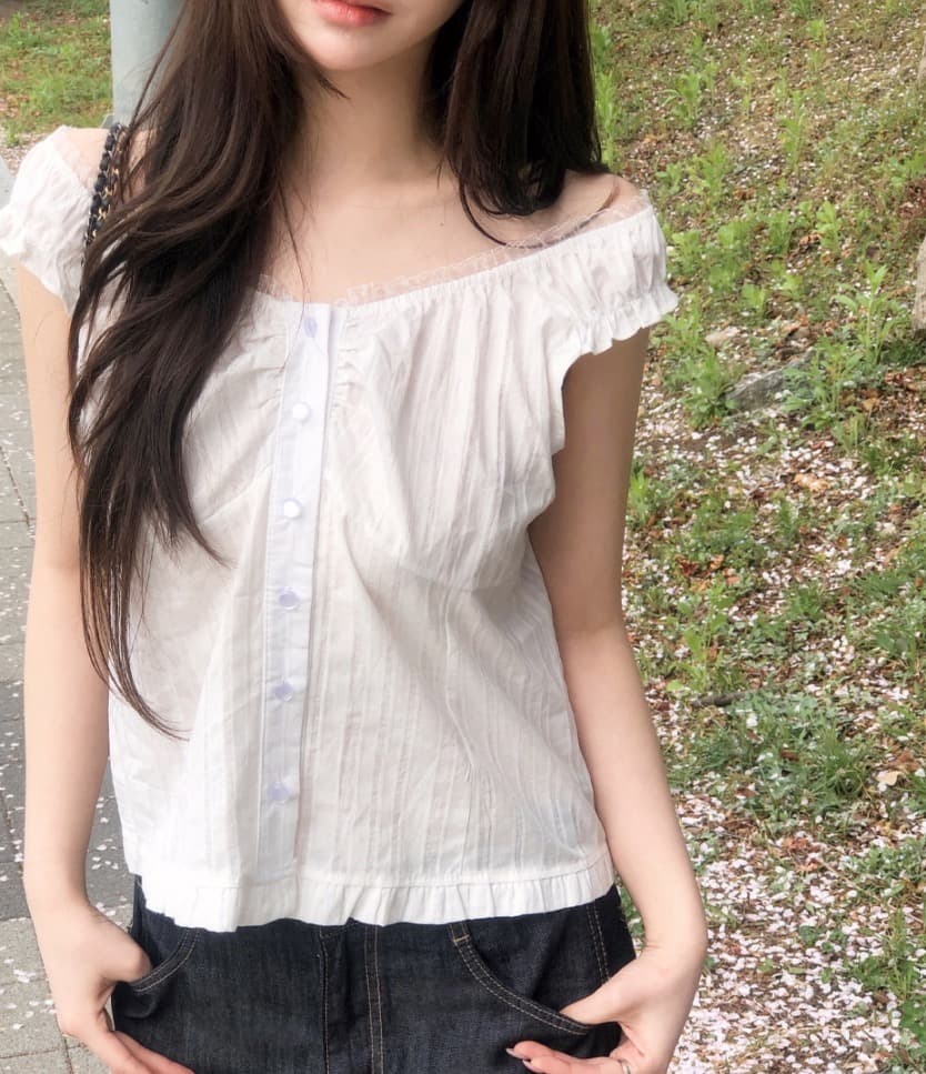 재고 있음 레이스 레트로 여름 무거운 작업 순수한 욕망 슬림해 보이는 다용도 민소매 조끼 상세 이미지 14