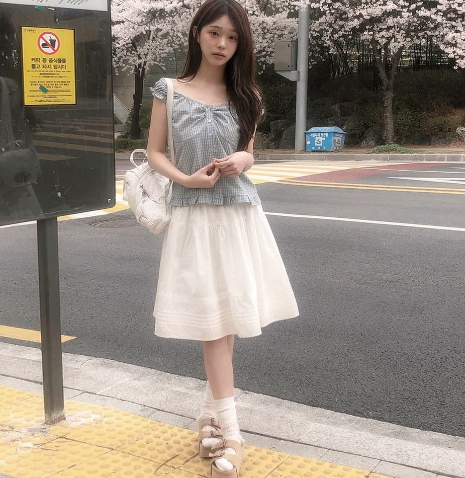 재고 있음 레이스 레트로 여름 무거운 작업 순수한 욕망 슬림해 보이는 다용도 민소매 조끼 상세 이미지 31