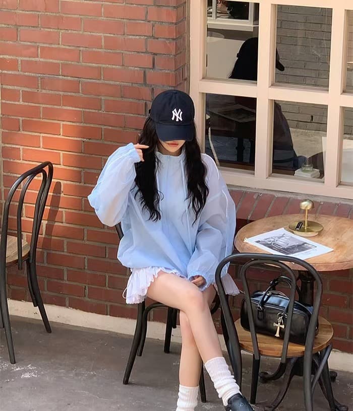 재고 있음 chic 한국 스타일 새로운 품격 여성 코트 여름 새로운 야외 얇고 가벼운 자외선 차단 의류 상세 이미지 4