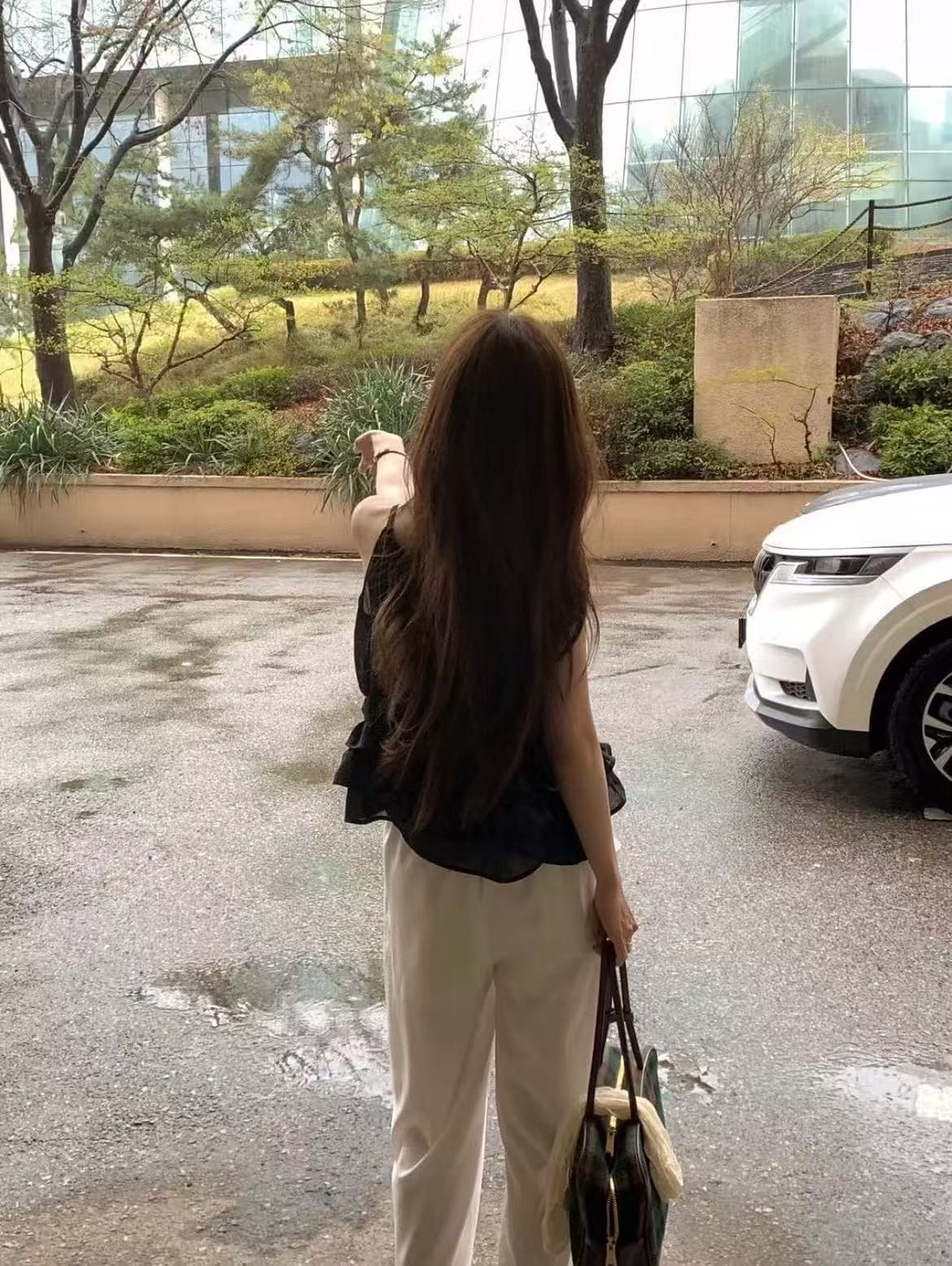 재고 있음 chic 한 부서 귀여운 연령 감소 층 프릴 민소매 다용도 조끼 상세 이미지 22
