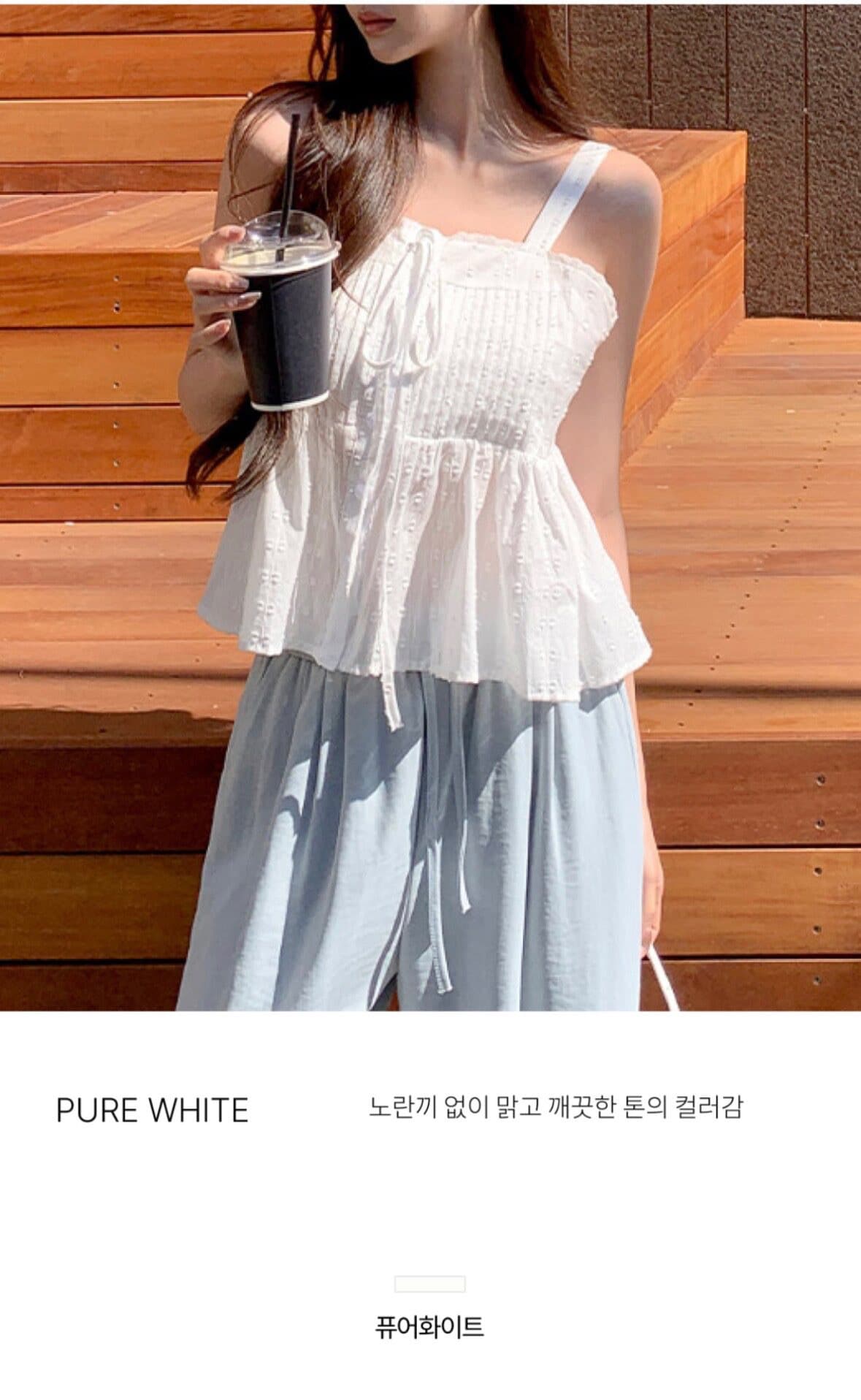 chic 새로운 달콤함 소녀 센스 싱글 줄 버튼 레이스업 자카드 연령 감소 슬립 상세 이미지 7