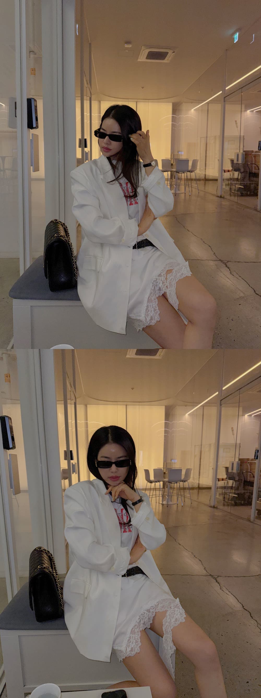 있음 창고 낭만주의 숙녀 불규칙 레이스 레이스 미니 스커트 반신 스커트 상세 이미지 9