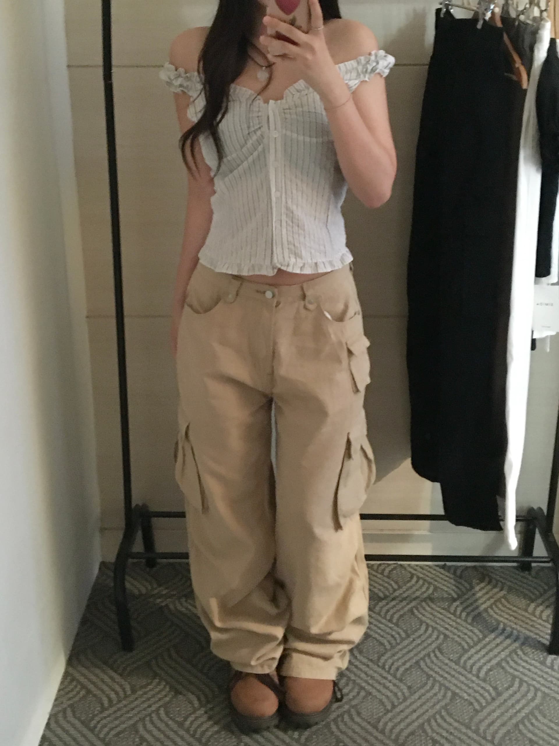 있음 선적 chic 한국 스타일 스트라이프 조끼 상세 이미지 9