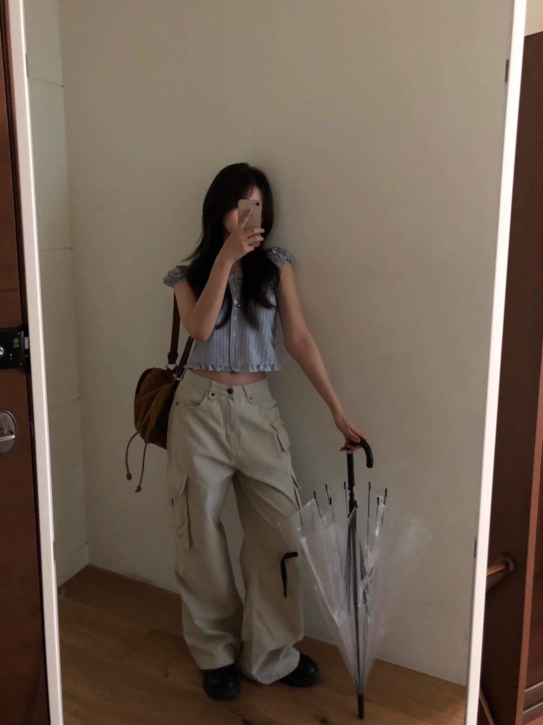 있음 선적 chic 한국 스타일 스트라이프 조끼 상세 이미지 17
