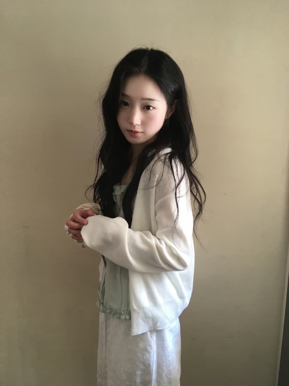 재고 있음 chic 프릴 몸매 가꾸기 슬림해 보이는 슬립 맨위 여성 수 있습니다. 외출용 인사이드 가져 가라. 조끼 상세 이미지 27