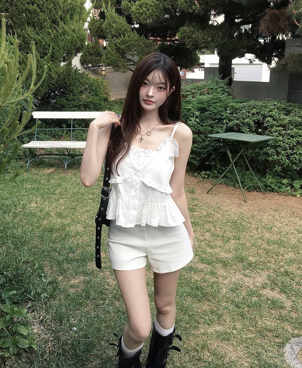 재고 있음 chic 패션 레이스 디자인 다용도 캐미솔 상세 이미지 15