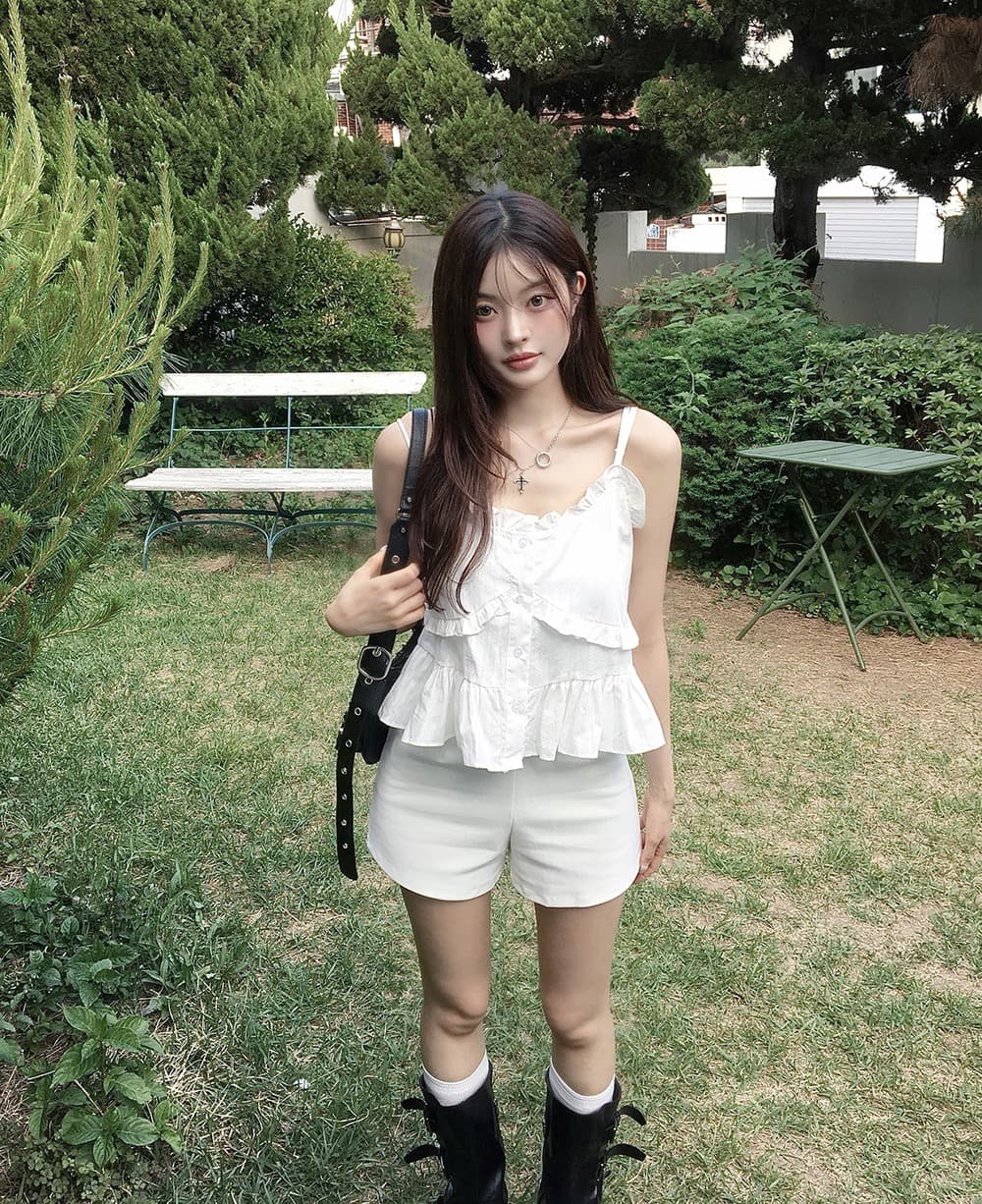 재고 있음 chic 패션 레이스 디자인 다용도 캐미솔 상세 이미지 16