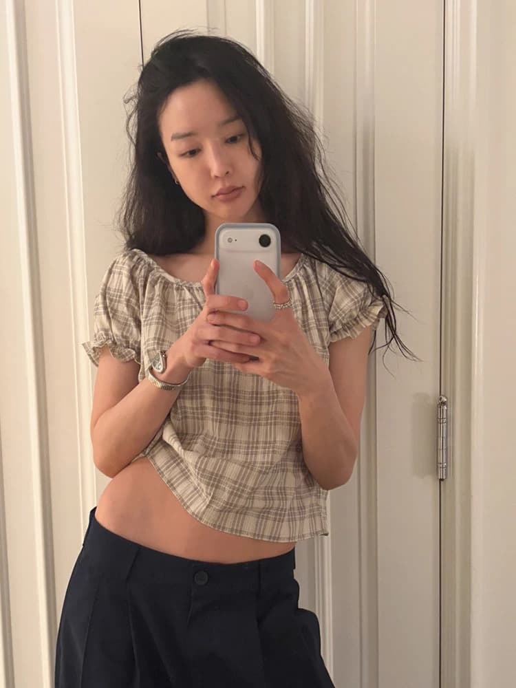 다용도 캐주얼 격자 무늬 셔츠 상세 이미지 6