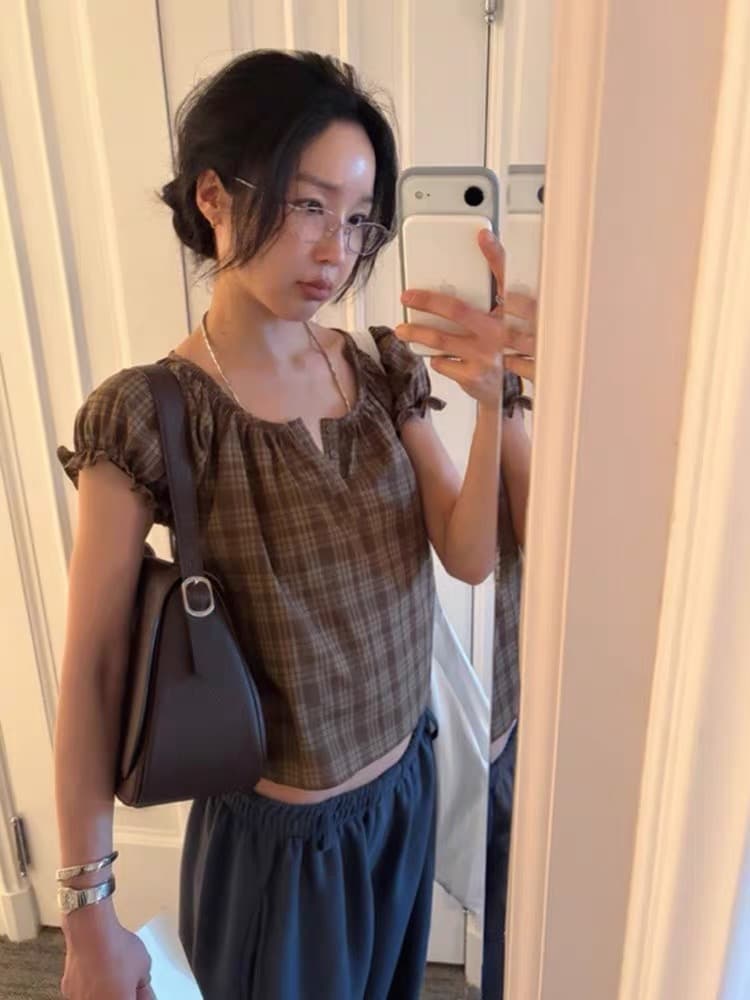 다용도 캐주얼 격자 무늬 셔츠 상세 이미지 7