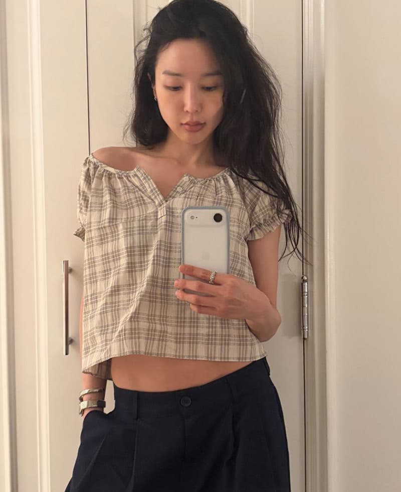 다용도 캐주얼 격자 무늬 셔츠 상세 이미지 10