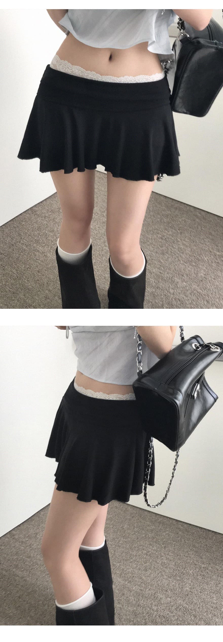 재고 있음 chic 섹시함 인사이드 설정 개체 주름 질감 캐미솔 상세 이미지 16