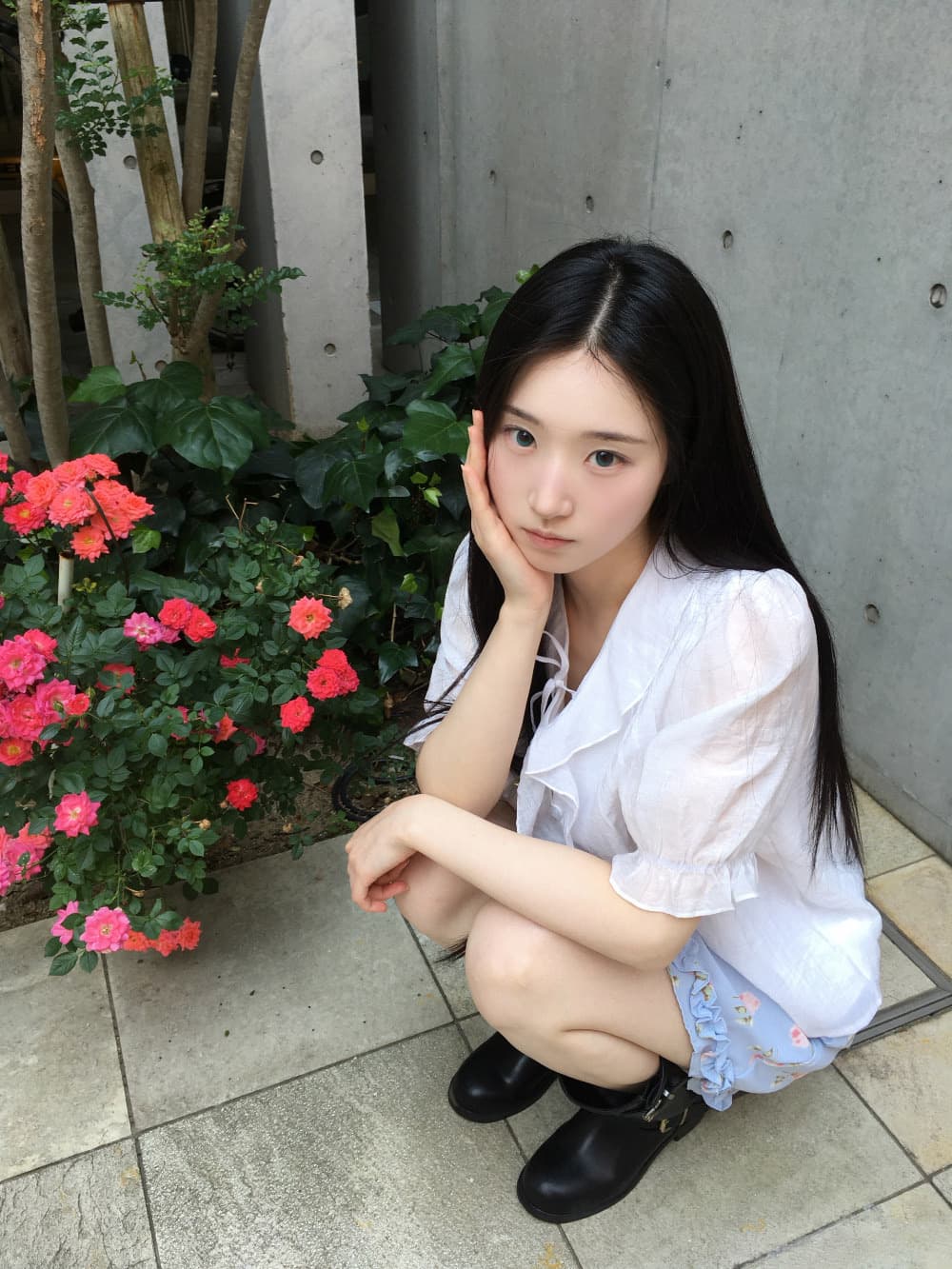 2026 여름 프릴 폴로 칼라 화이트 반팔 셔츠 이미지 4