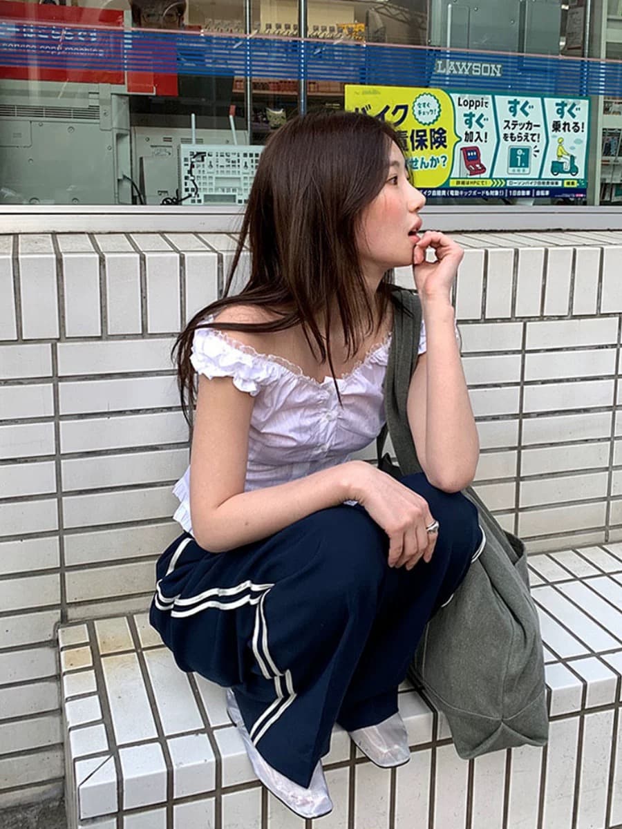 재고 있음 레이스 레트로 여름 무거운 작업 순수한 욕망 슬림해 보이는 다용도 민소매 조끼 셔츠 이미지 4