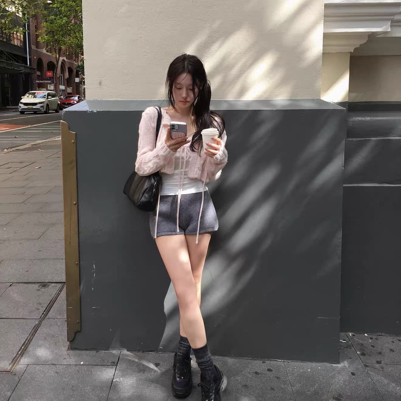 재고 있음 2026 년 이른 가을 V넥 레이스업 레이스 오픈 가디건 여성 프랑스식 부드러운 바람 재킷 작은 숄 맨위 상세 이미지 23