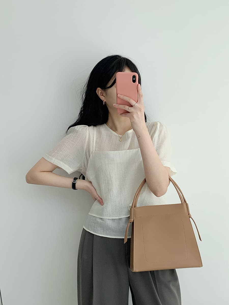 재고 있음 chic 작은 대중 한국 스타일 마이크로 ~을 통해 작은 셔츠 코디 캐미솔 고유 한 맨위 두 조각 여성 세트 상세 이미지 28